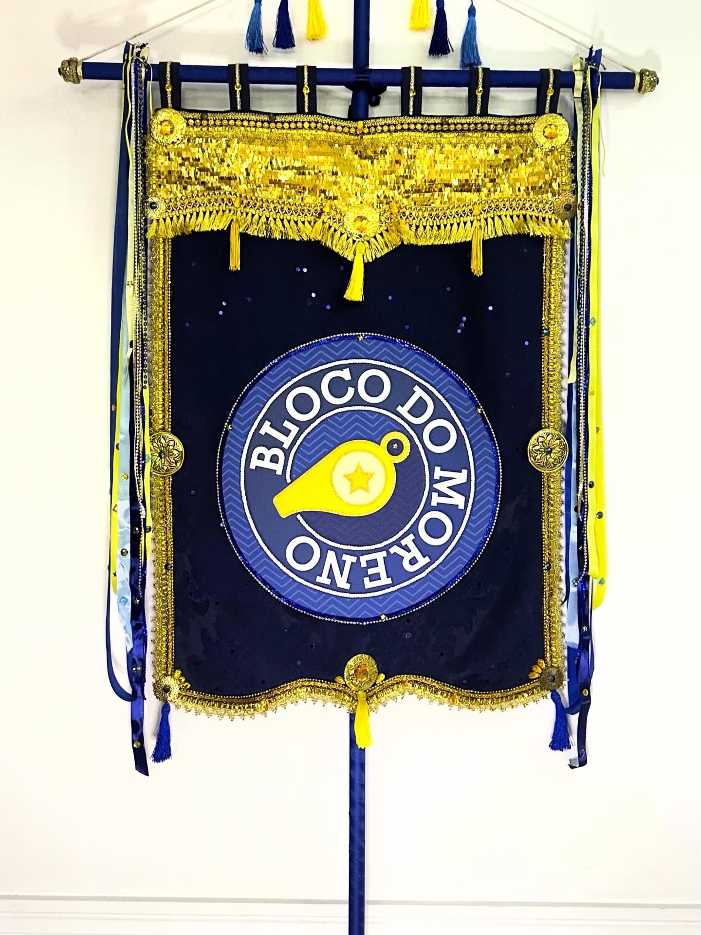 Estandarte artesanal Bloco do Moreno